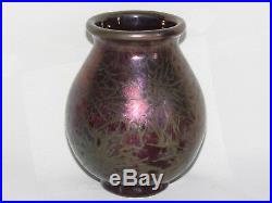 09e42 Ancien Vase En Céramique Irise Clément Massier Golf Juan Art Nouveau 1900