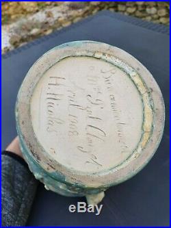 2eme Vase grés ancien Art nouveau Denbac signé dlg mougin Pierrefonds sevres