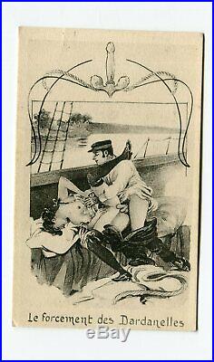 5 Cartes Postales Anciennes Vintage Erotica, Curiosa