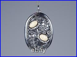 900 Argent Style Ancien Taille XXL Art Nouveau Pendentif Avec Sculpture 900 Argent Style Ancien Taille XXL Art Nouveau Pendentif Avec Sculpture