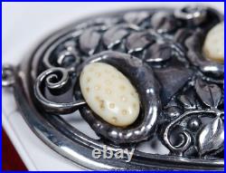 900 Argent Style Ancien Taille XXL Art Nouveau Pendentif Avec Sculpture 900 Argent Style Ancien Taille XXL Art Nouveau Pendentif Avec Sculpture