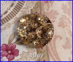 ANCIEN GROS BOUTON ART-NOUVEAU décor floral ajouré et émaillé fin XIXe ANCIEN GROS BOUTON ART-NOUVEAU décor floral ajouré et émaillé fin XIXe