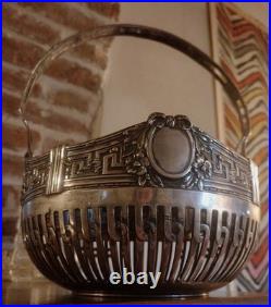 ANCIEN PANIER-ARGENT 800- WTB (WILHELM BINDER) ART NOUVEAU-ALLEMAGNE-XIX Sec