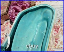 ANCIENNE BOUQUETIÈRE LIBÉLLULE en BARBOTINE fin XIXe style Art Nouveau ANCIENNE BOUQUETIÈRE LIBÉLLULE en BARBOTINE fin XIXe style Art Nouveau