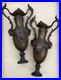 ANCIENNE-PAIRE-DE-VASE-ART-NOUVEAU-TETE-Belier-Oiseau-Dauphin-REGULE-No-Bronze-01-qyo
