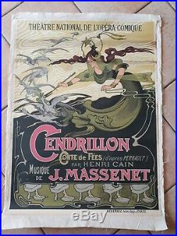 Affiche ancienne art nouveau 1899 Cendrillon Devambez /Émilie bertrand dlg mucha