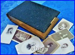 Album photo ancien Fleurs XIX siècle Art Nouveau Antique photo album Fleurs X