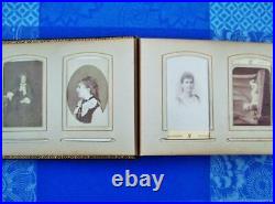 Album photo ancien Fleurs XIX siècle Art Nouveau Antique photo album Fleurs X