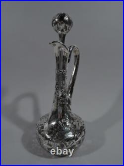 Alvin Décanteur 36150 Ancien Art Nouveau Américain Argent Revêtement &