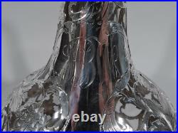 Alvin Décanteur 36150 Ancien Art Nouveau Américain Argent Revêtement &