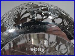 Alvin Décanteur 36150 Ancien Art Nouveau Américain Argent Revêtement &