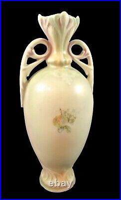 Ancien Art Nouveau Austro-Hungarian Bohèmien Floral Double Géré Porcelaine Vase