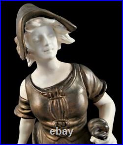 Ancien Art Nouveau Bernard Bloch Schoop Porcelaine Paire Figurine Fermier Paysan Ancien Art Nouveau Bernard Bloch Schoop Porcelaine Paire Figurine Fermier Paysan