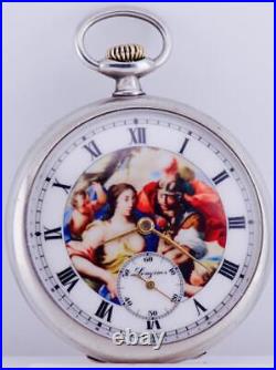 Ancien Art-Nouveau Déguisement Étui Longines Poche Watch-Dial After Raphael