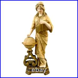 Ancien Art Nouveau Ernst Wahliss Turn Wein Porcelaine Figurine Femme Geography Ancien Art Nouveau Ernst Wahliss Turn Wein Porcelaine Figurine Femme Geography