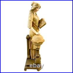 Ancien Art Nouveau Ernst Wahliss Turn Wein Porcelaine Figurine Femme Geography Ancien Art Nouveau Ernst Wahliss Turn Wein Porcelaine Figurine Femme Geography