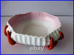 Ancien Art Nouveau Homard Poterie Porcelaine Bol Service Collection Rare F