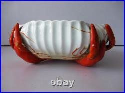 Ancien Art Nouveau Homard Poterie Porcelaine Bol Service Collection Rare F