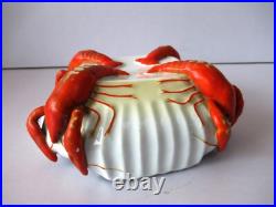 Ancien Art Nouveau Homard Poterie Porcelaine Bol Service Collection Rare F