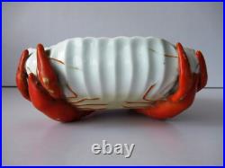 Ancien Art Nouveau Homard Poterie Porcelaine Bol Service Collection Rare F