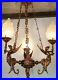 Ancien-Art-Nouveau-Laiton-Glass-Eclairage-Lustre-au-plafond-Lampe-01-hh