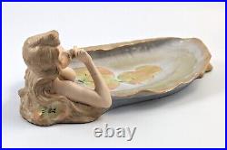 Ancien Art Nouveau Porcelaine Figurine Par Ernst Wahliss, Fin 19th Siècle