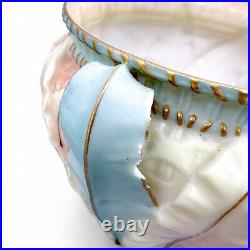 Ancien Art Nouveau Royal Worcester Porcelaine de Fard Pot Fleur Jardinière Cache