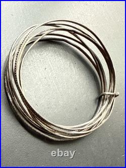 Ancien Bracelet Gourmette Argent Massif Silver Maille Jonc art nouveau semainier