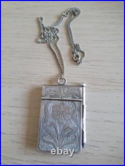 Ancien Carnet De Bal En Argent Art Nouveau
