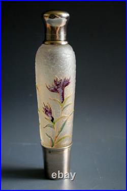 Ancien Flacon Absithe En Verre Art Nouveau Vers 1900, Éventuellement Legras