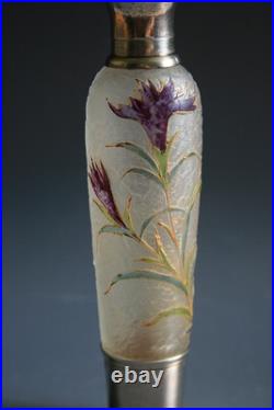 Ancien Flacon Absithe En Verre Art Nouveau Vers 1900, Éventuellement Legras