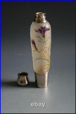 Ancien Flacon Absithe En Verre Art Nouveau Vers 1900, Éventuellement Legras