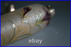 Ancien Flacon Absithe En Verre Art Nouveau Vers 1900, Éventuellement Legras