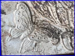 Ancien Fruit Panier Papillons Ciselé Art Nouveau Majolique Carreau Japon Set 2 Ancien Fruit Panier Papillons Ciselé Art Nouveau Majolique Carreau Japon Set 2