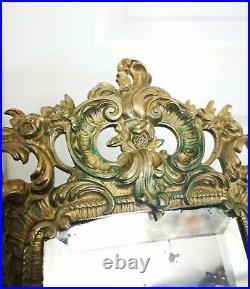 Ancien Magnifique Miroir À Poser Tout En Laiton Biseauté 19 x 28 cm Art Nouveau Ancien Magnifique Miroir À Poser Tout En Laiton Biseauté 19 x 28 cm Art Nouveau