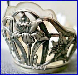 Ancien Panier À Bijoux Vide Poche Argent Massif Poinçon 800 Époque Art Nouveau