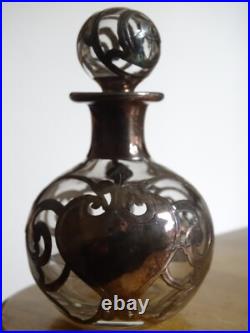 Ancien Petit Flacon Cristal Et Monture Argent Massif Style Art Nouveau Ancien Petit Flacon Cristal Et Monture Argent Massif Style Art Nouveau