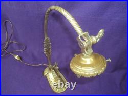 Ancien Pied De Lampe Bronze Art Nouveau/deco Tulipe Muller Daum Pate De Verre