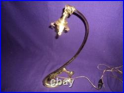 Ancien Pied De Lampe Bronze Art Nouveau/deco Tulipe Muller Daum Pate De Verre