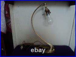 Ancien Pied De Lampe Bronze Art Nouveau/deco Tulipe Muller Daum Pate De Verre