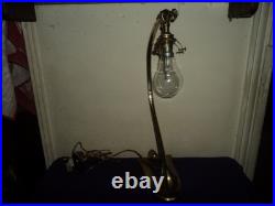 Ancien Pied De Lampe Bronze Art Nouveau/deco Tulipe Muller Daum Pate De Verre
