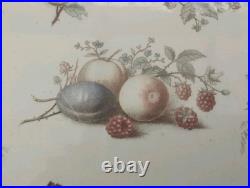 Ancien Plateau De Service Faïence Et Bois Sarreguemines Art Nouveau 1900