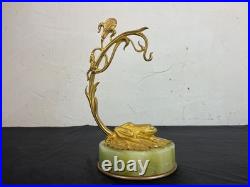 Ancien Porte Montre Gousset Art Nouveau Sculpture Grenouille