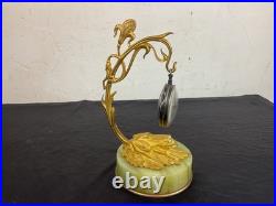Ancien Porte Montre Gousset Art Nouveau Sculpture Grenouille