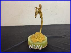 Ancien Porte Montre Gousset Art Nouveau Sculpture Grenouille