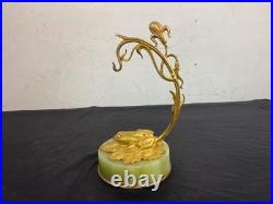 Ancien Porte Montre Gousset Art Nouveau Sculpture Grenouille