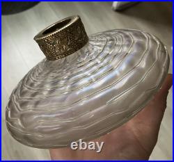 Ancien Vase Aplati Verre irisé Loetz Kralik Bohême Art nouveau
