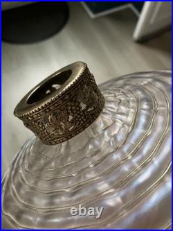 Ancien Vase Aplati Verre irisé Loetz Kralik Bohême Art nouveau