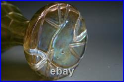 Ancien Vase Art Nouveau Pallme Konig Verre Irisé Circa 1900