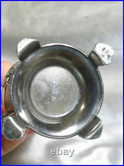 Ancien Vase Bouquetier Porte Bouquet Metal Argente Cristal Taille Art Nouveau Ancien Vase Bouquetier Porte Bouquet Metal Argente Cristal Taille Art Nouveau